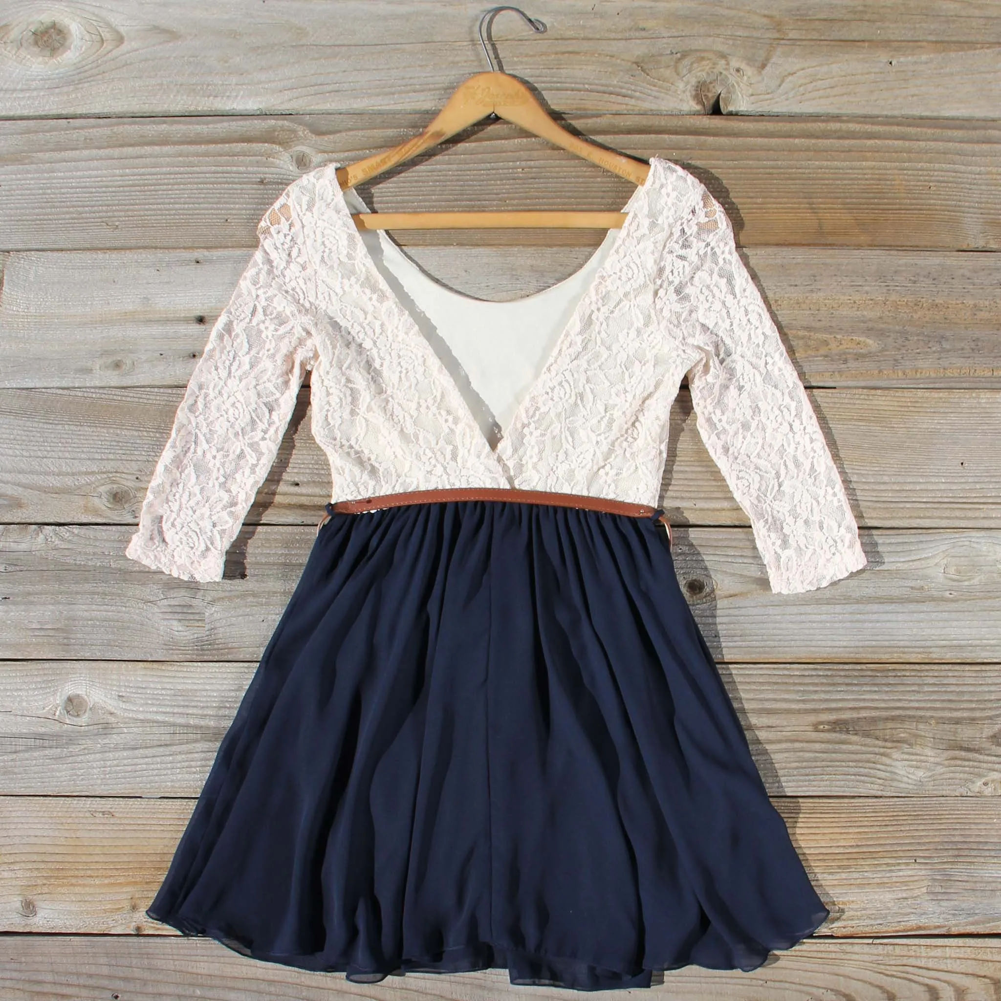 Timber Lace Dress in Navy