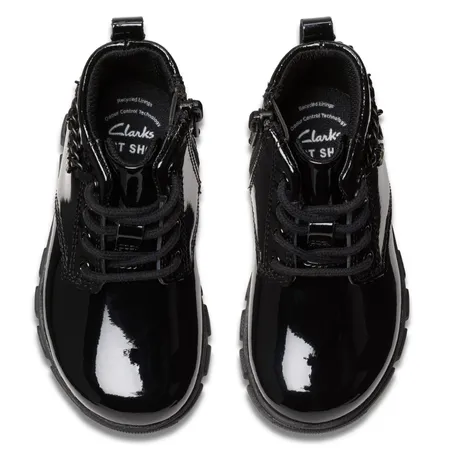 UK 7 Black Patent Evyn Boots