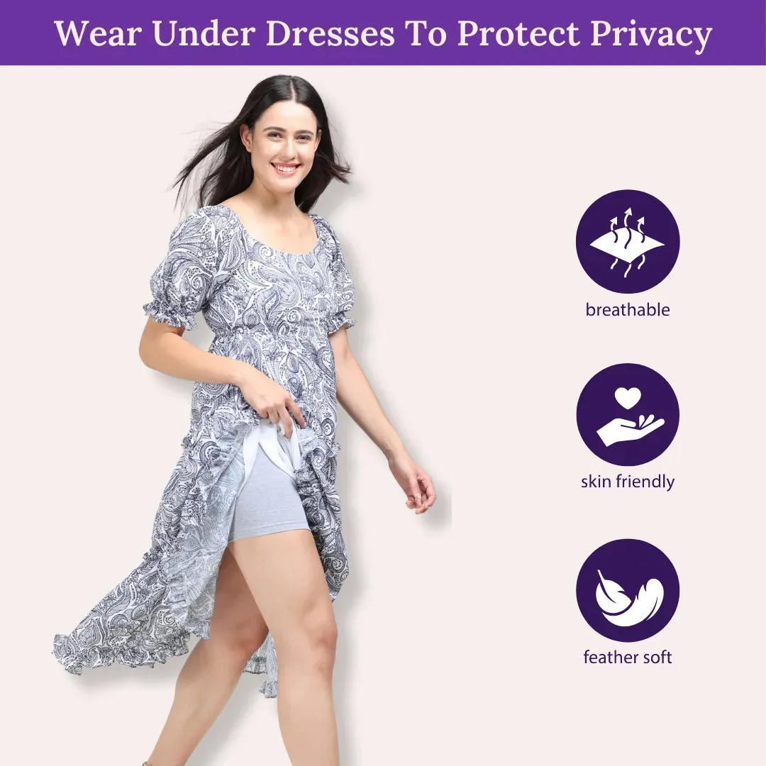 Under Dress Shorts | Full Hip Coverage | Prevents Inner Thigh Chafing