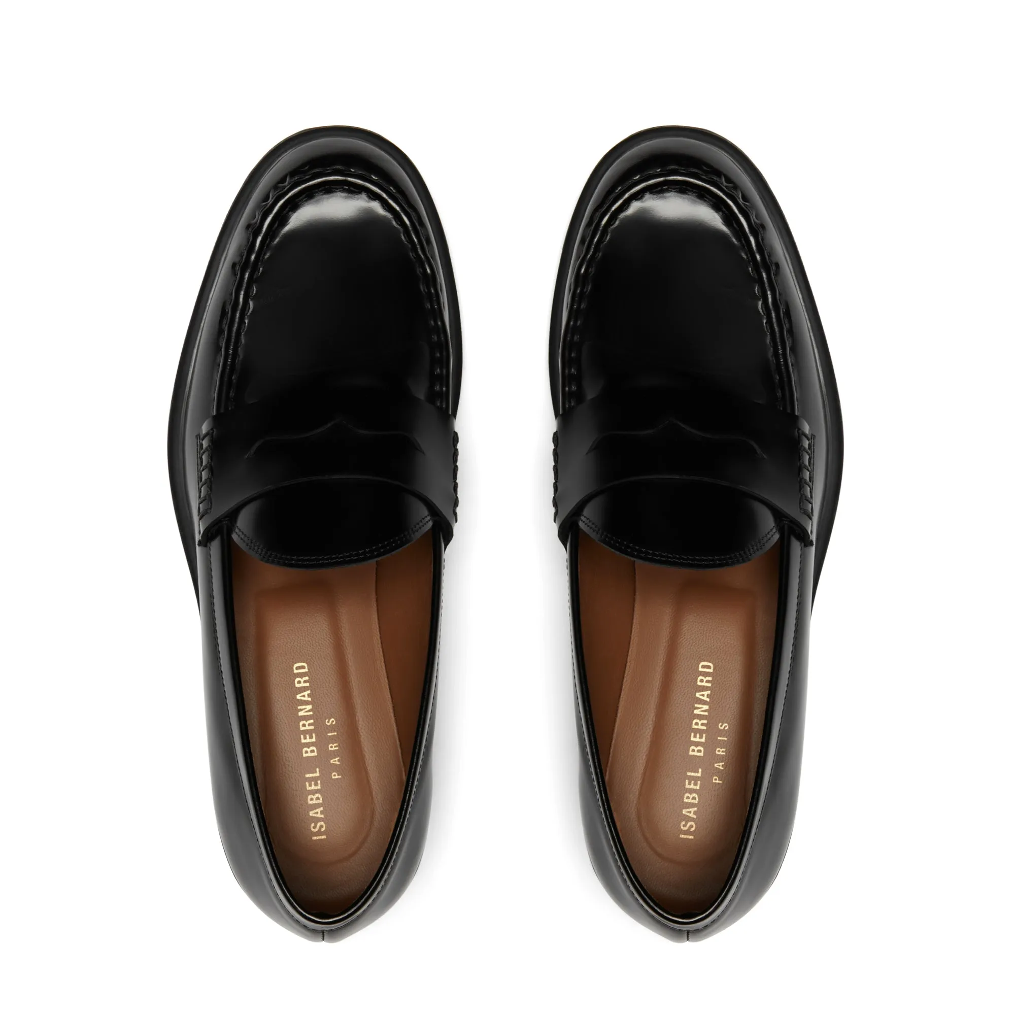 Vendôme Blandine black spazzolato leather loafers