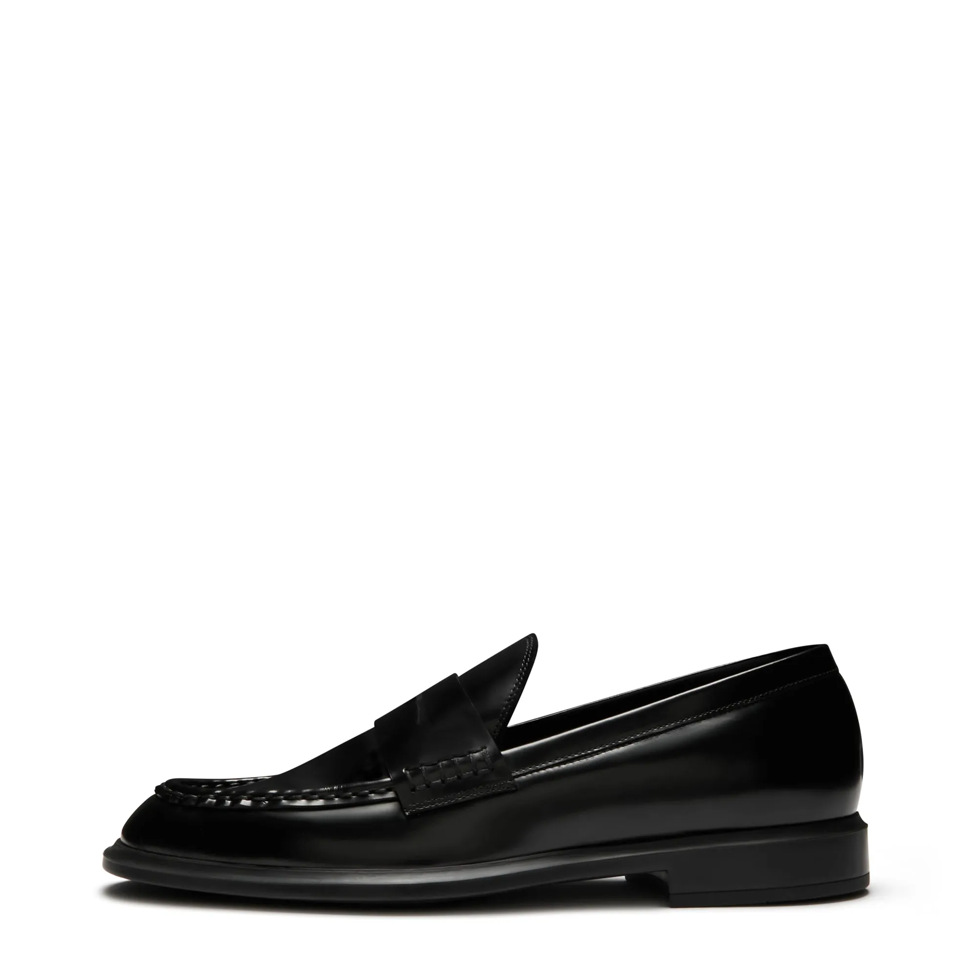 Vendôme Blandine black spazzolato leather loafers