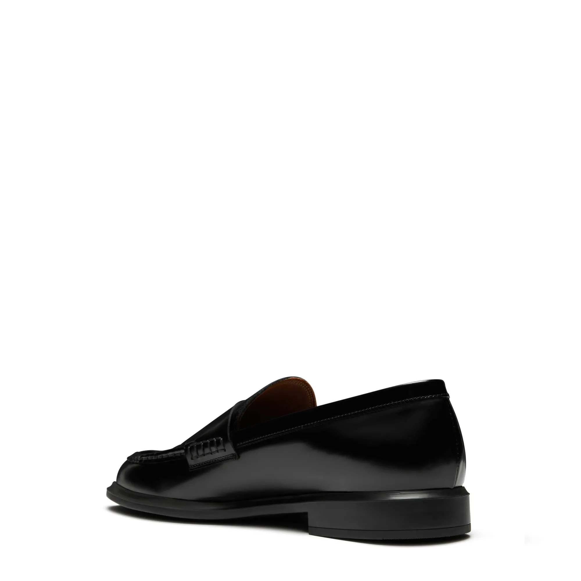 Vendôme Blandine black spazzolato leather loafers