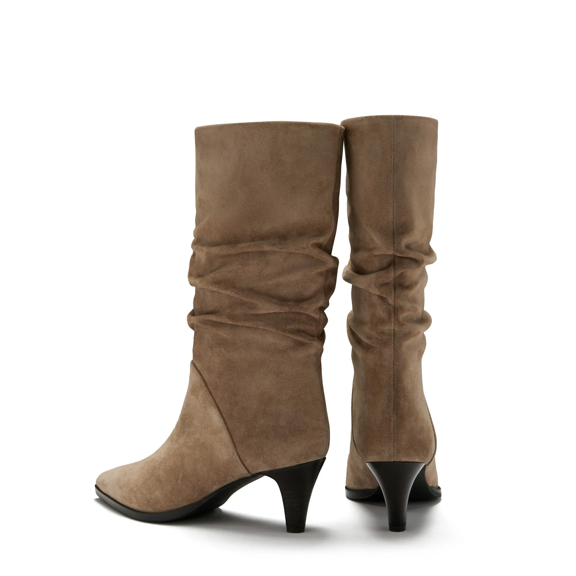 Vendôme Margot taupe suede boots