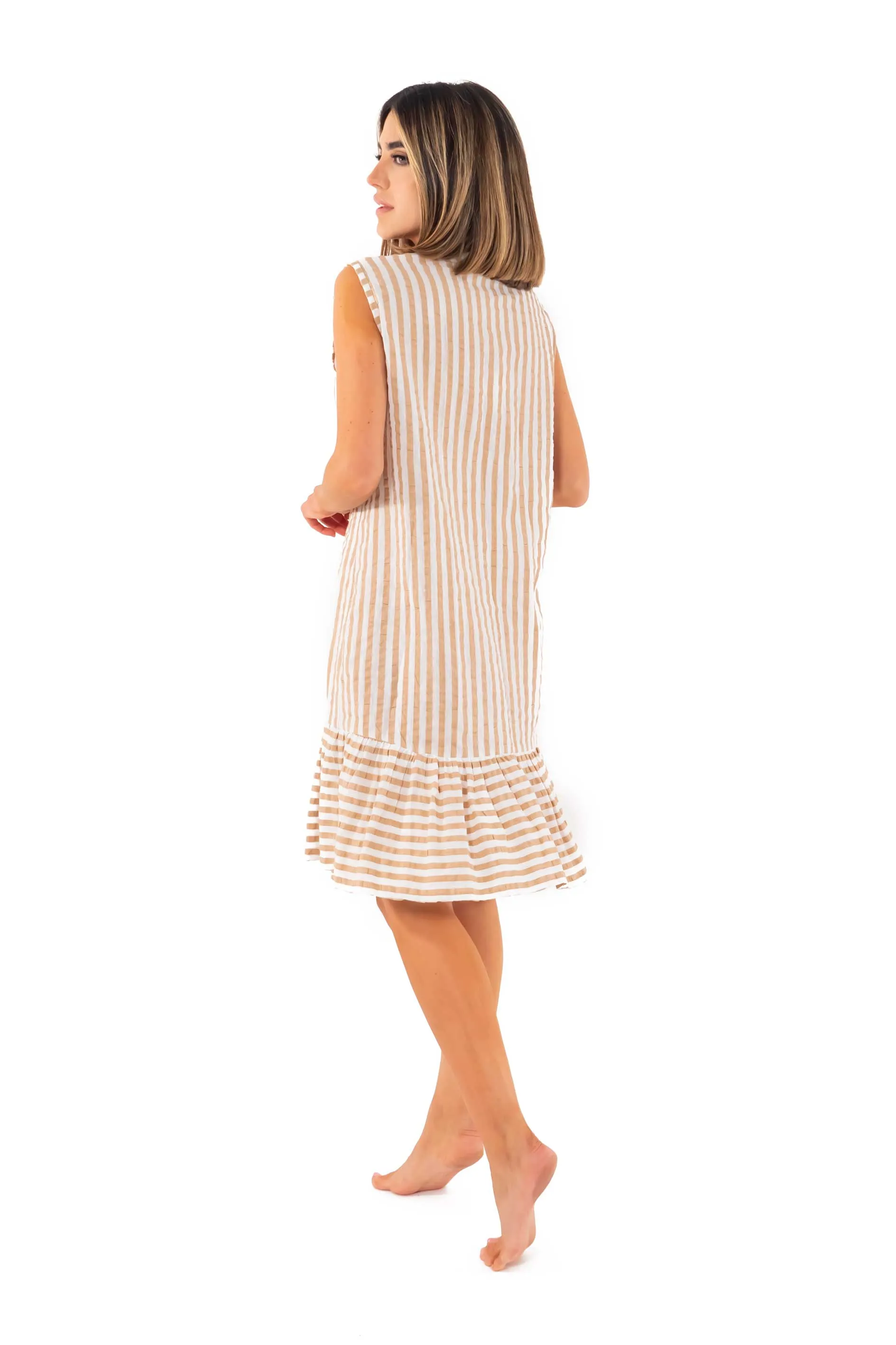 Vestito a righe smanicato Erika