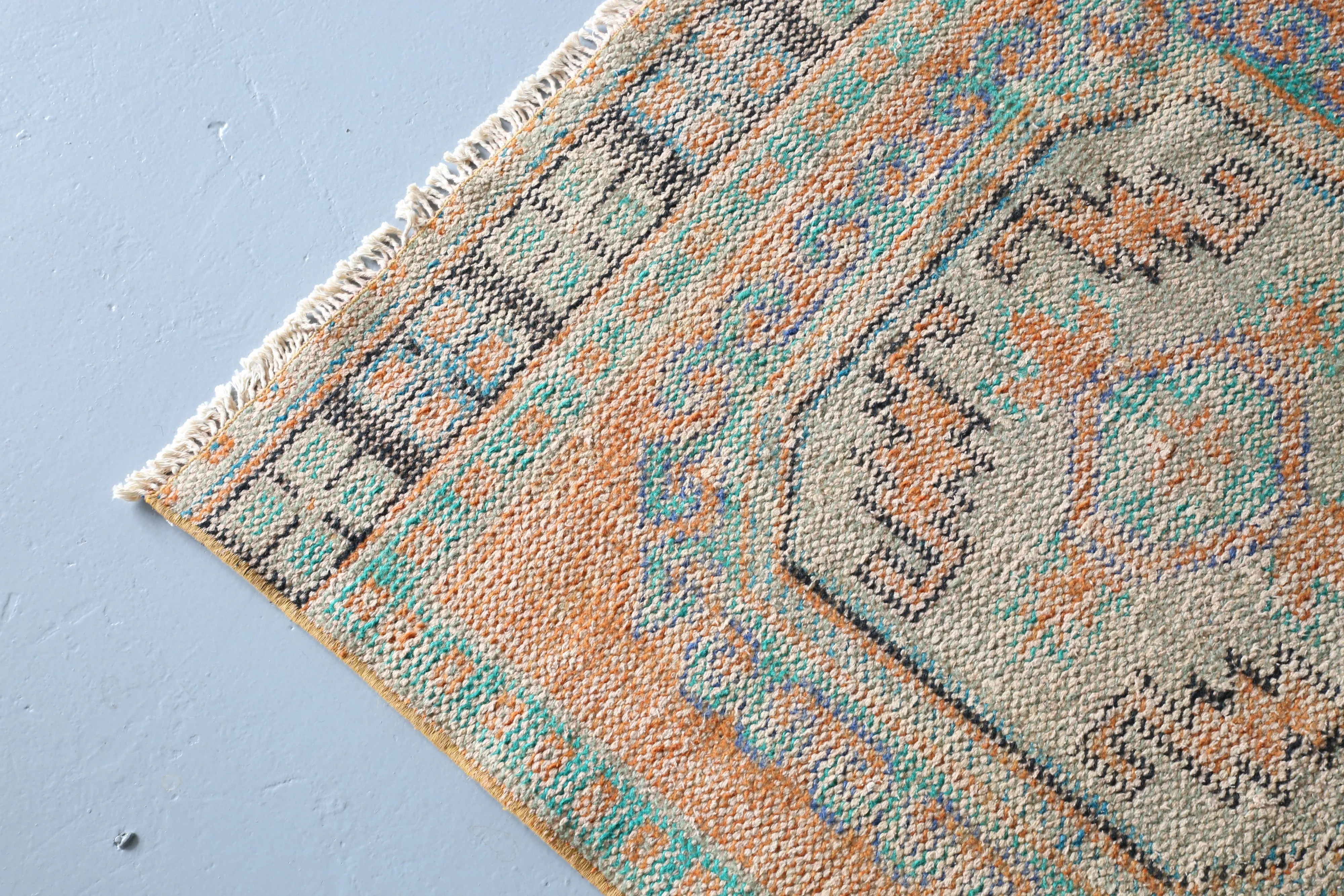 Vintage Konya Sille Turkish Runner Rug 3ftx11.8ft