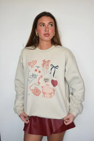 Vintage Valentine Graphic Sweatshirt