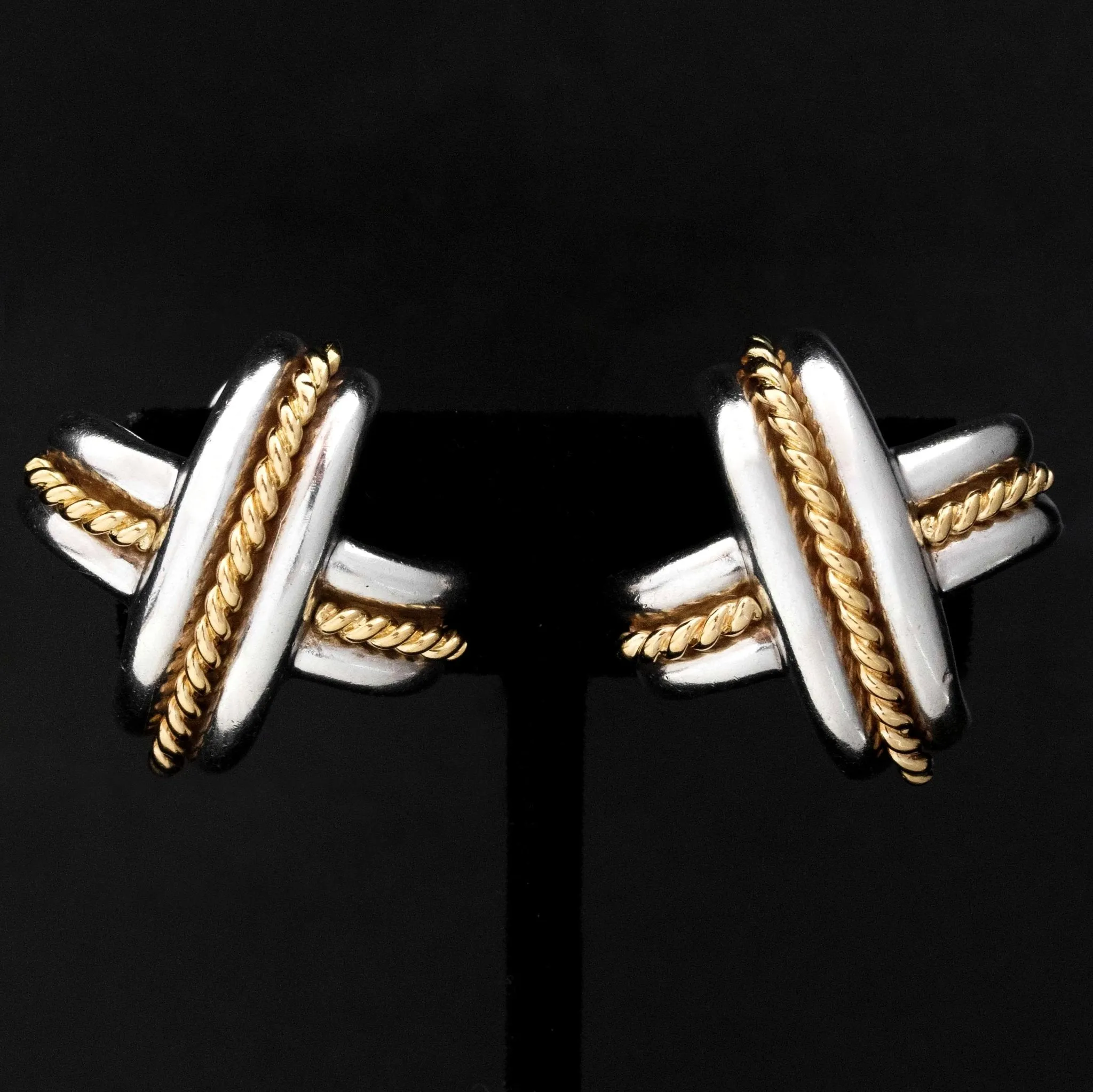 Vintage X Rope Earrings by Tiffany & Co.