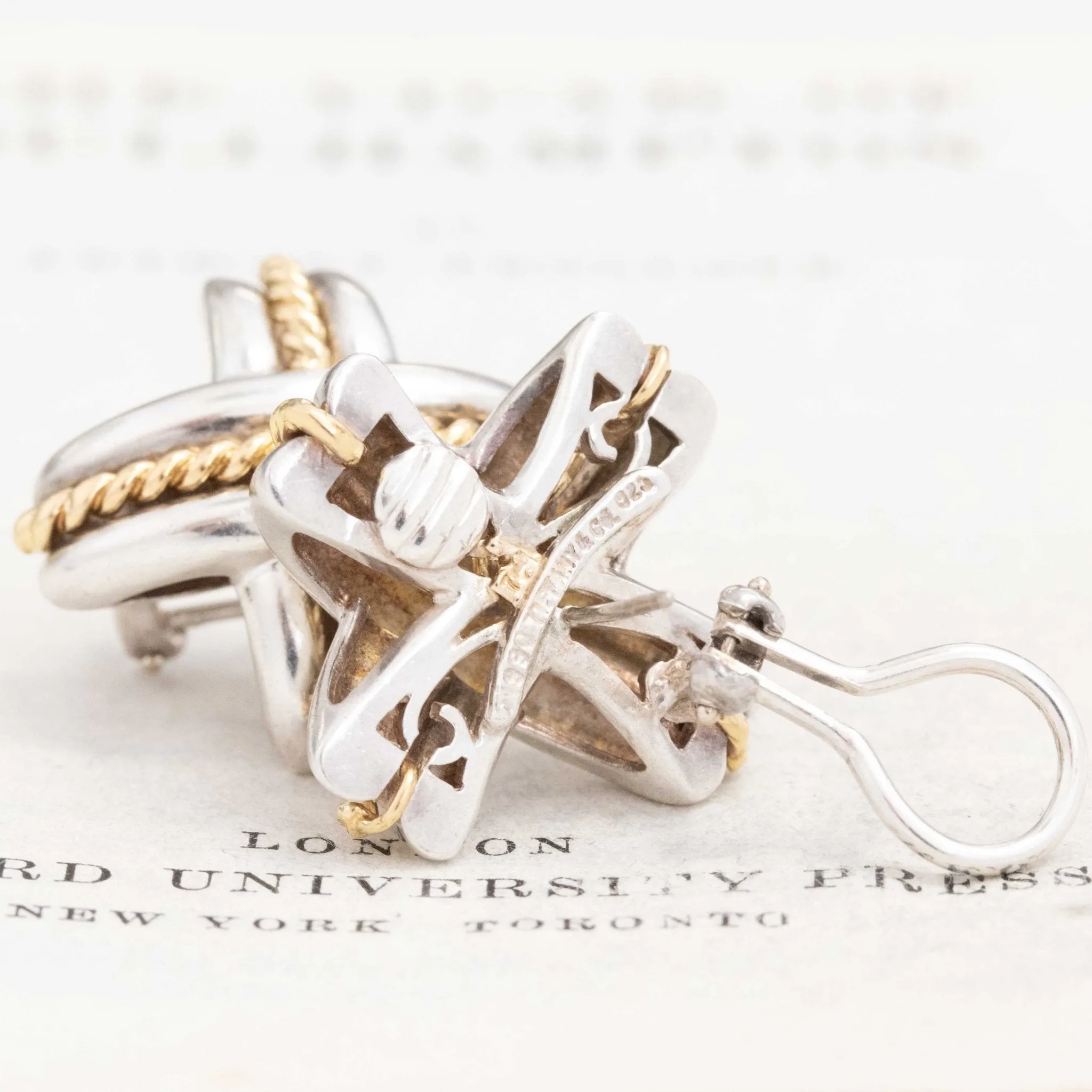Vintage X Rope Earrings by Tiffany & Co.