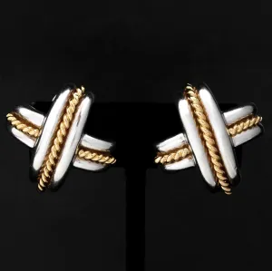 Vintage X Rope Earrings by Tiffany & Co.