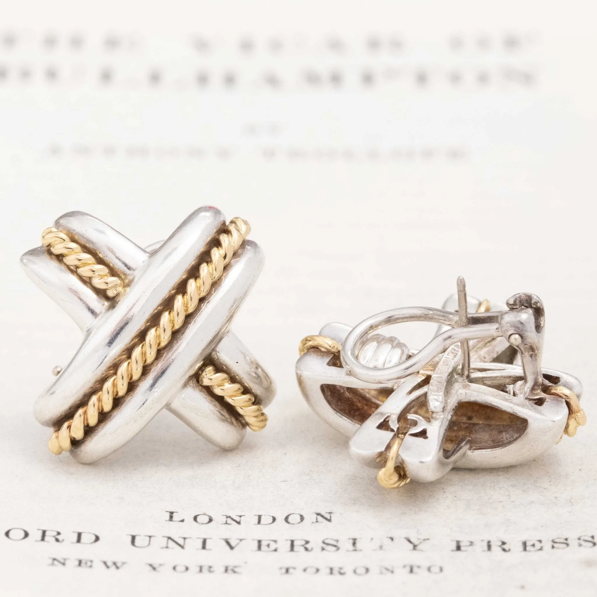 Vintage X Rope Earrings by Tiffany & Co.