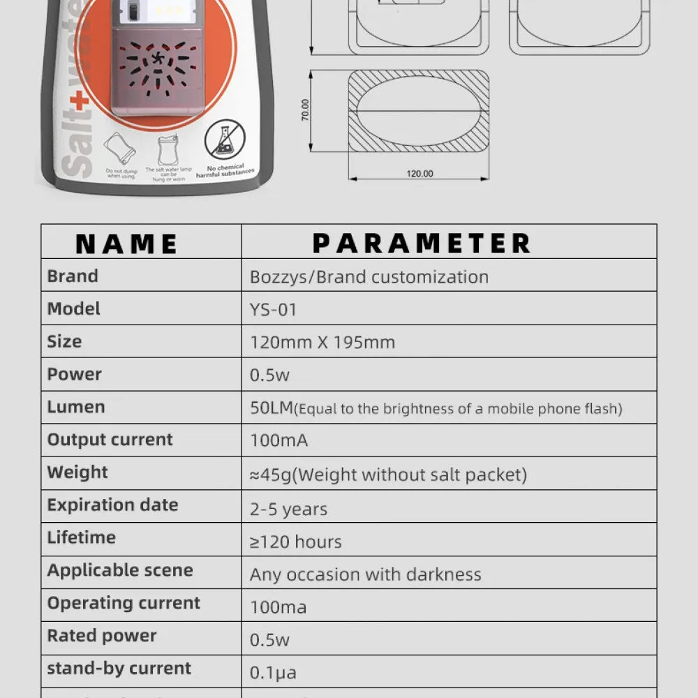 Water Powered LED Emergency  Light
