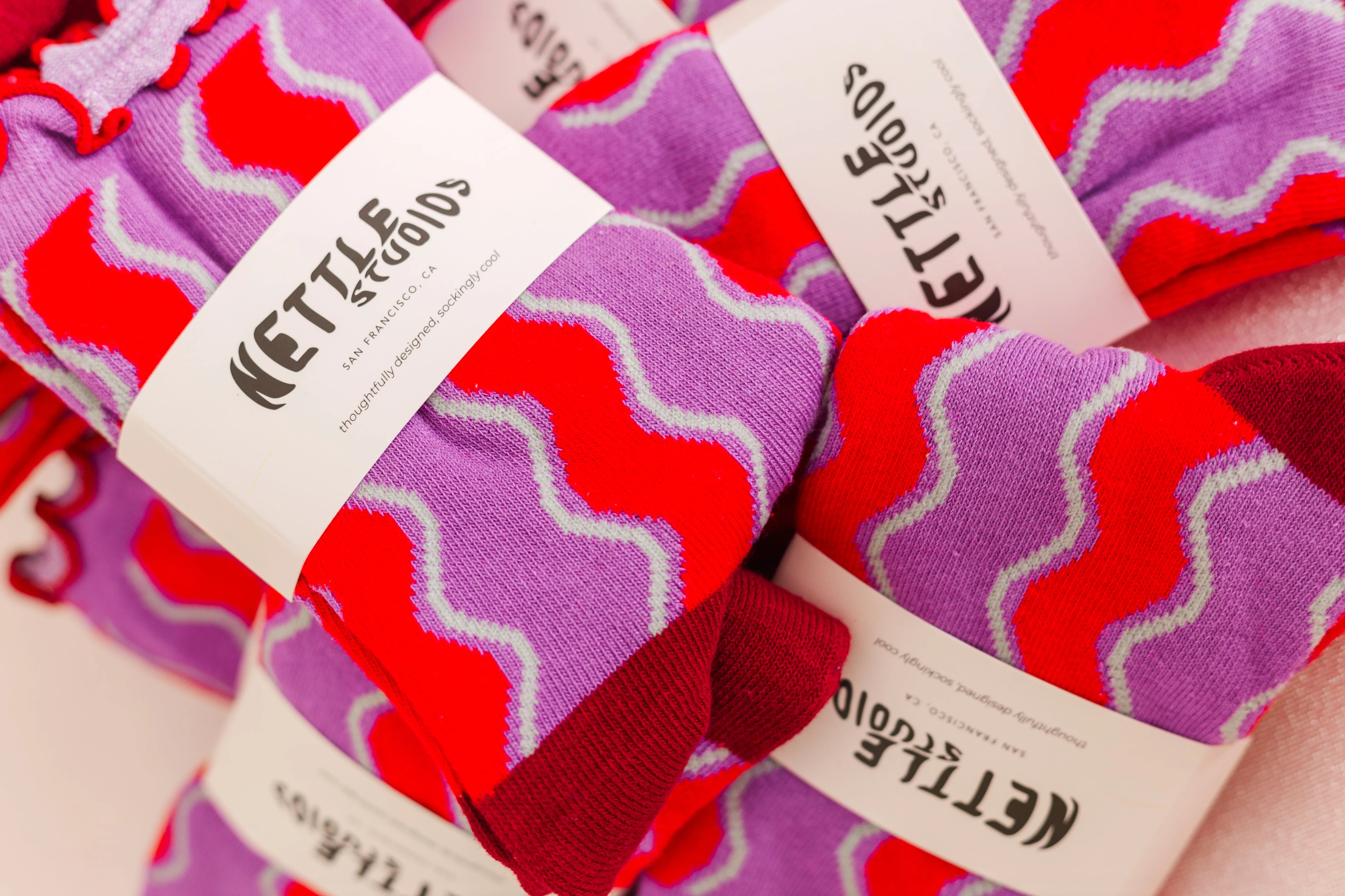 Wavy Stripe Ruffle Socks (RTS)