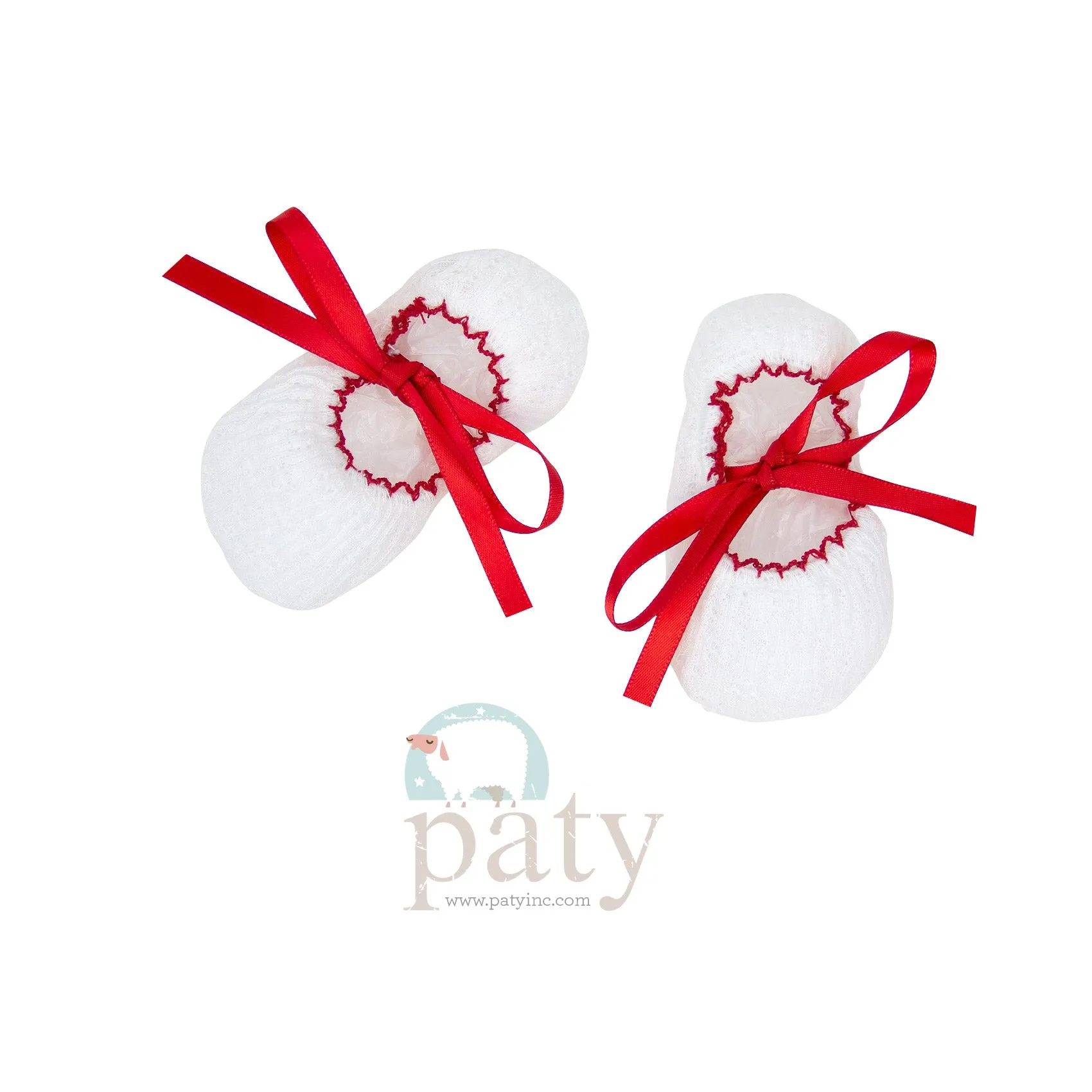 White Paty Knit Slippers #156