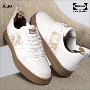 White/Brown Casual Sneakers for Men & Women (JULIO 563C MF)