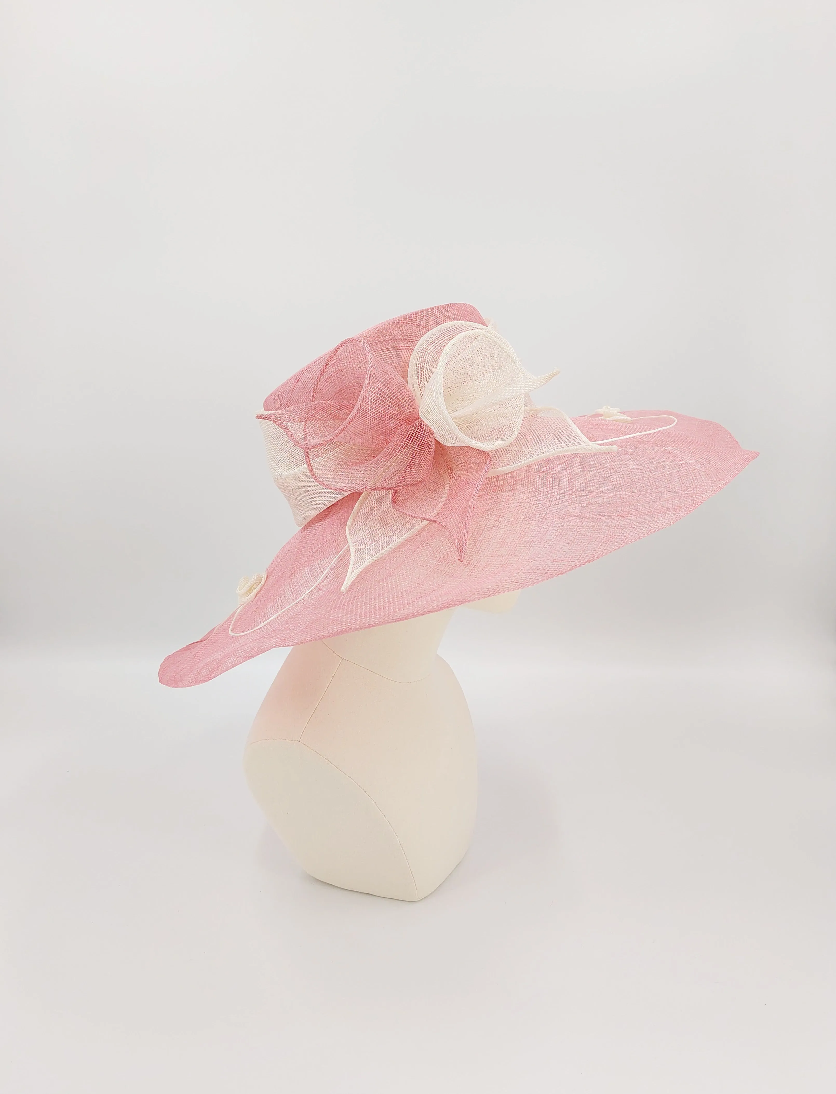 Wide Brim - Light Pink & Ivory