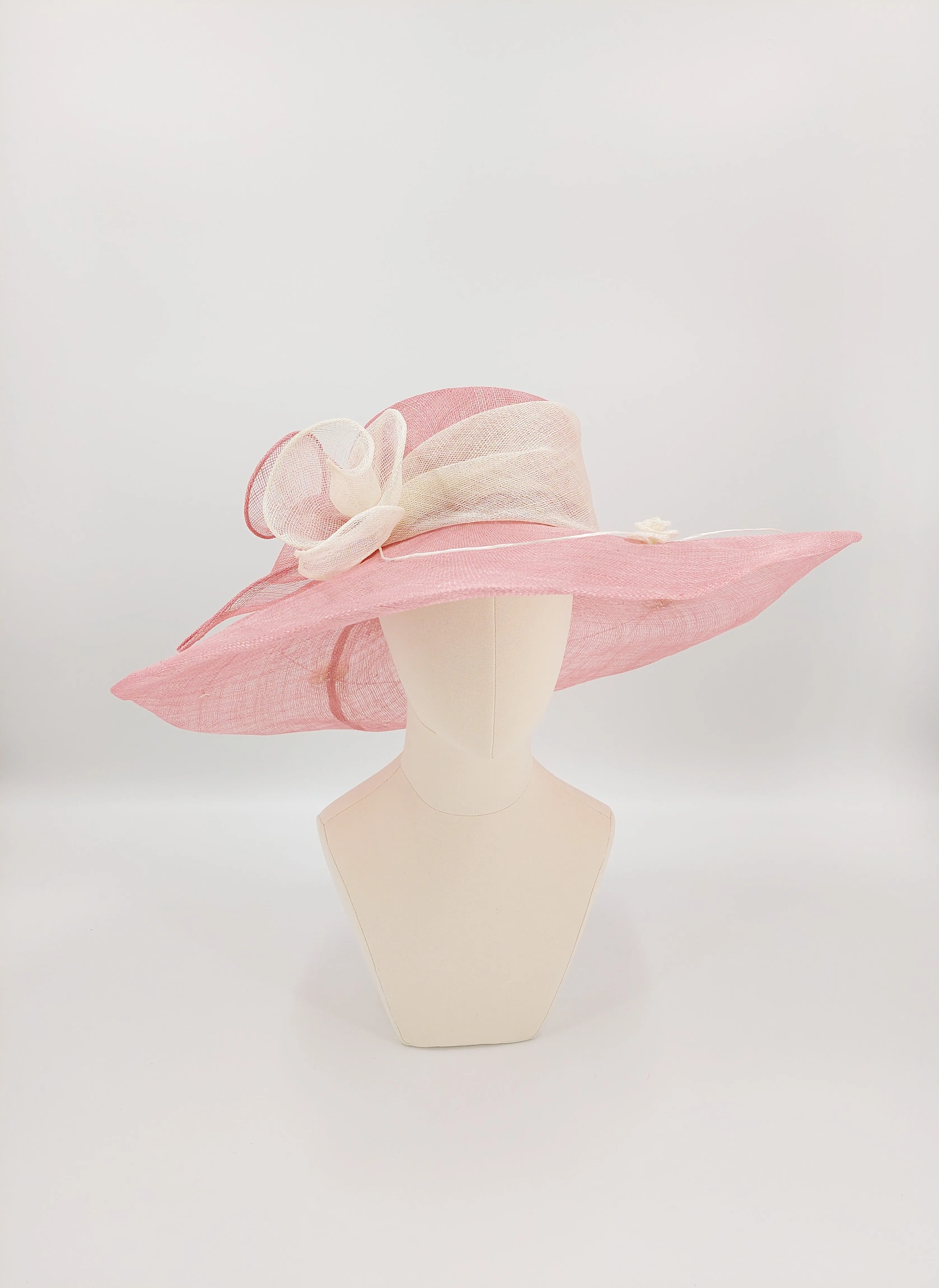 Wide Brim - Light Pink & Ivory