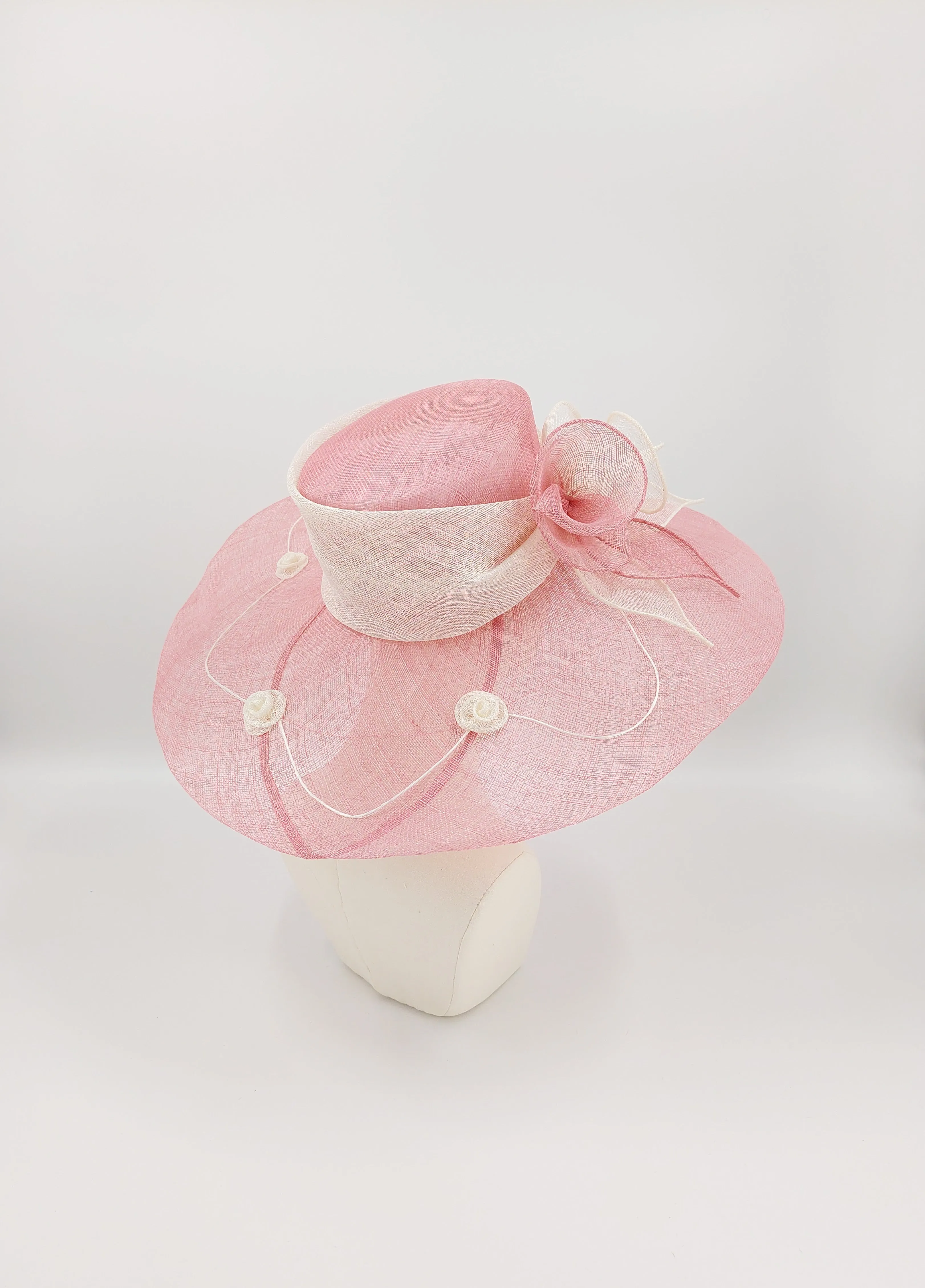 Wide Brim - Light Pink & Ivory