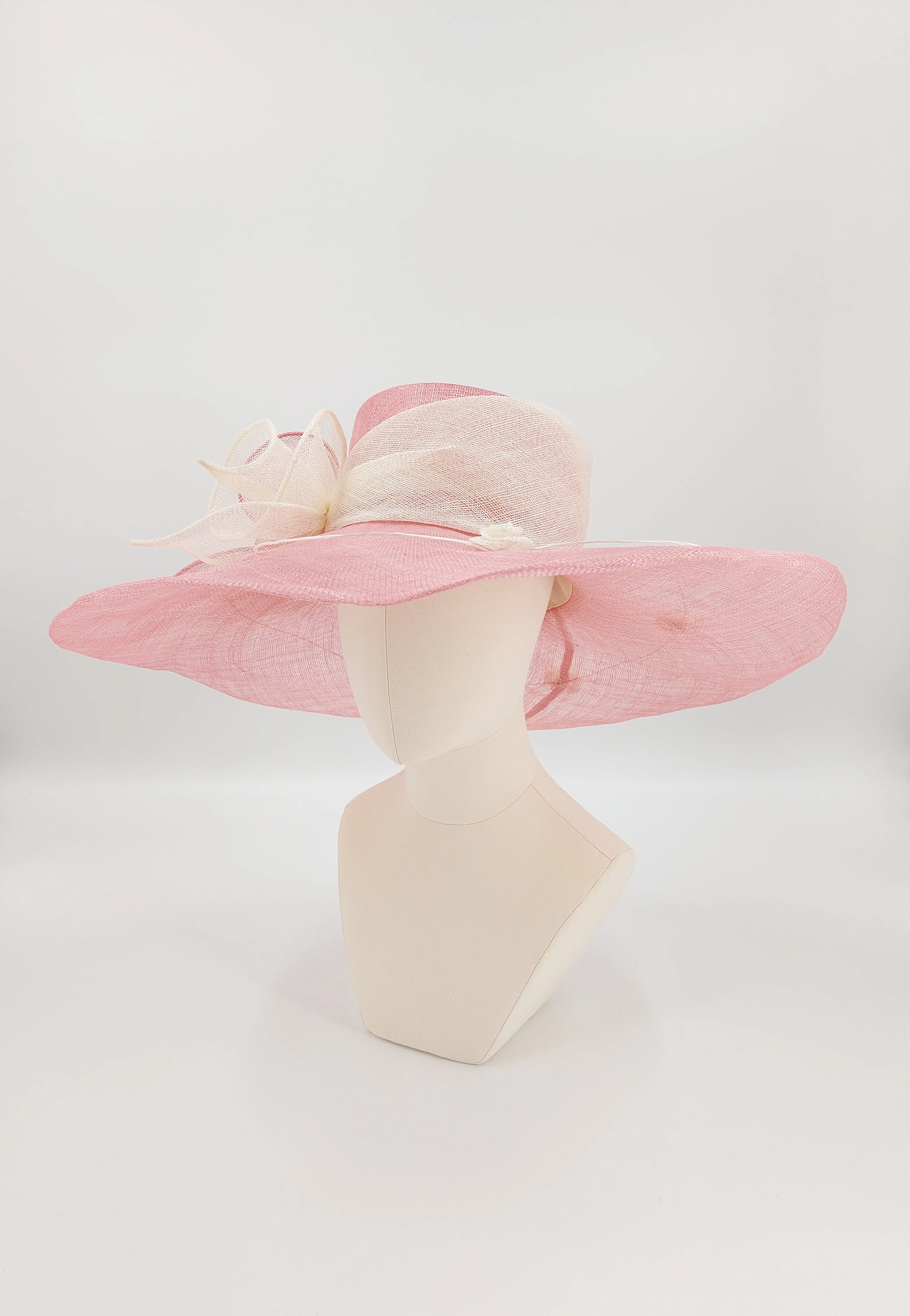 Wide Brim - Light Pink & Ivory