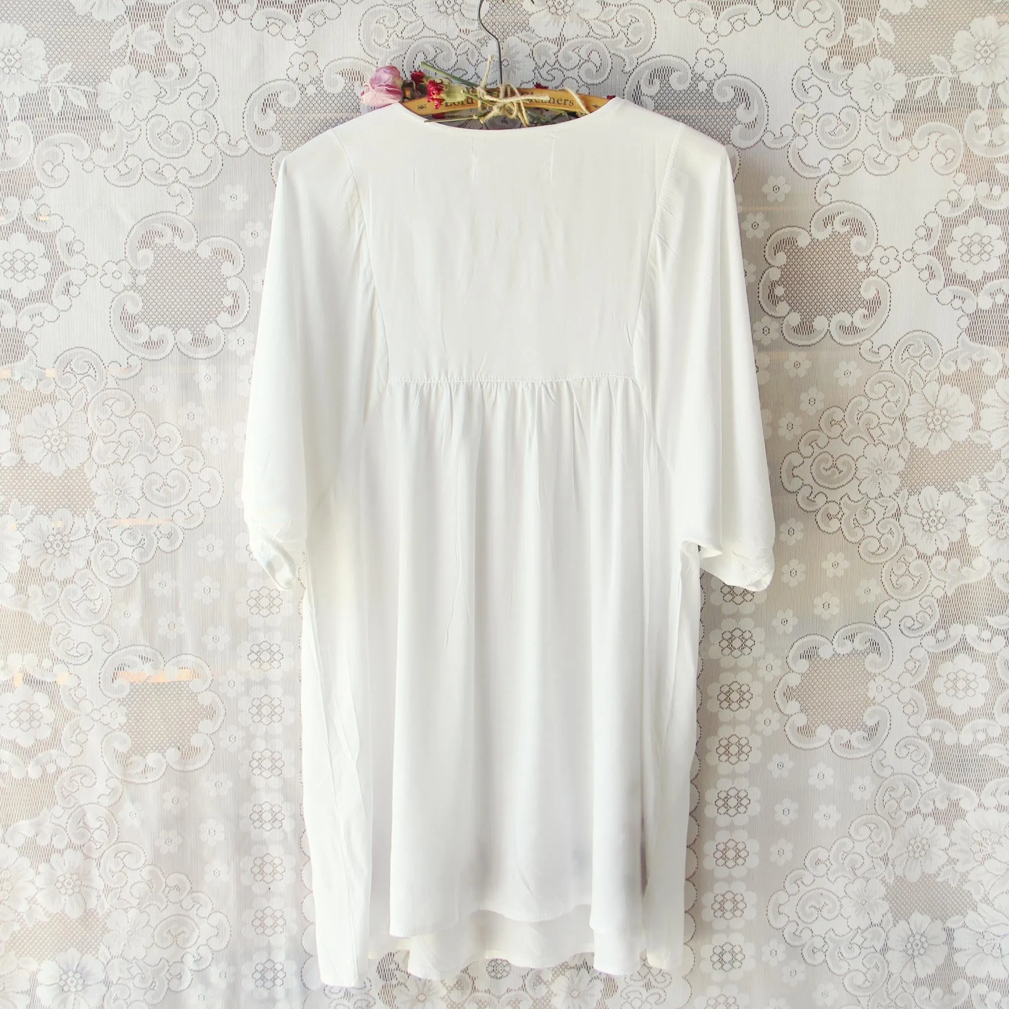 Wild Roses Dress in White