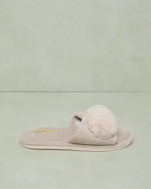 Women Beige Embellished Slipper
