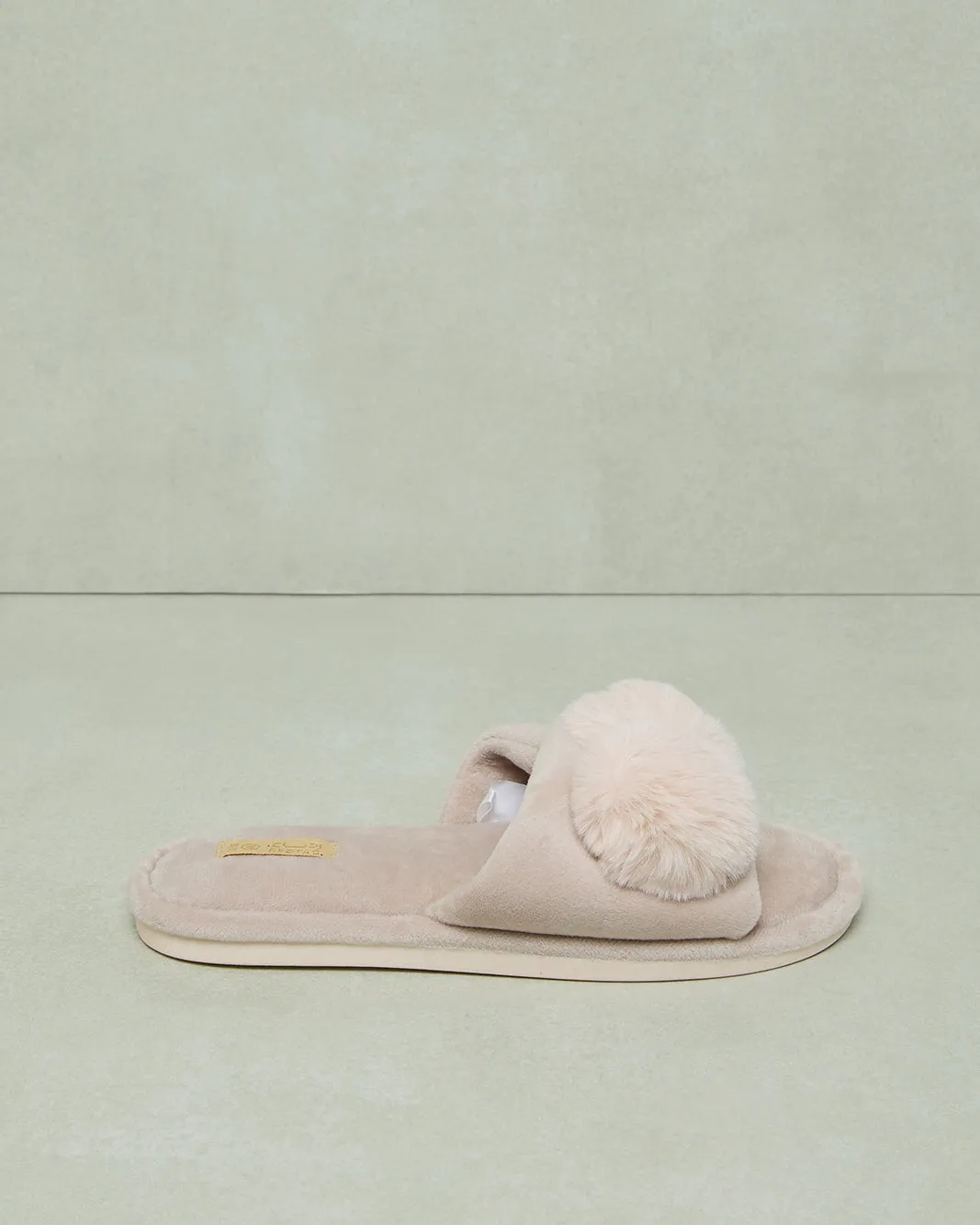 Women Beige Embellished Slipper