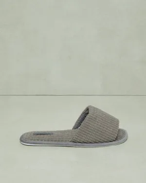 Women Grey Textured Slipper