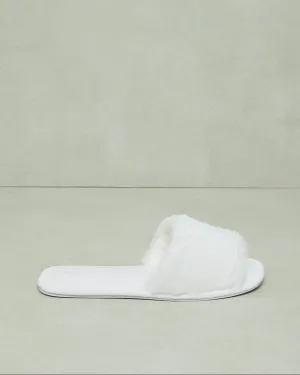 Women White Classic Slipper