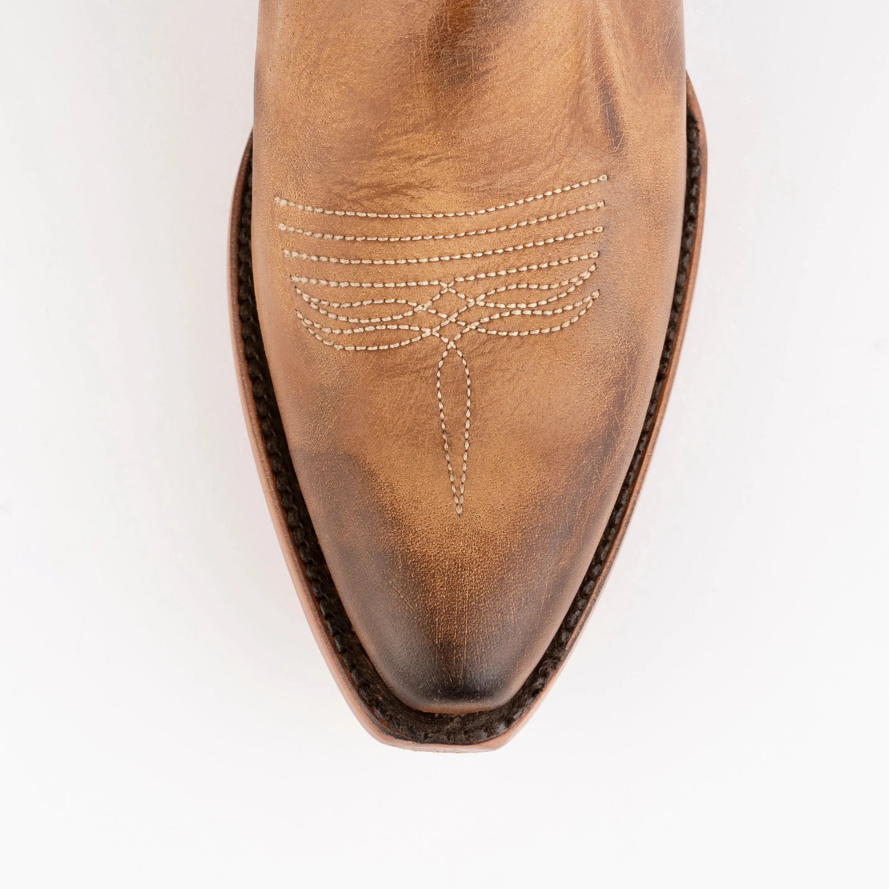 Women's Ferrini Molly Leather Booties Handcrafted Brown