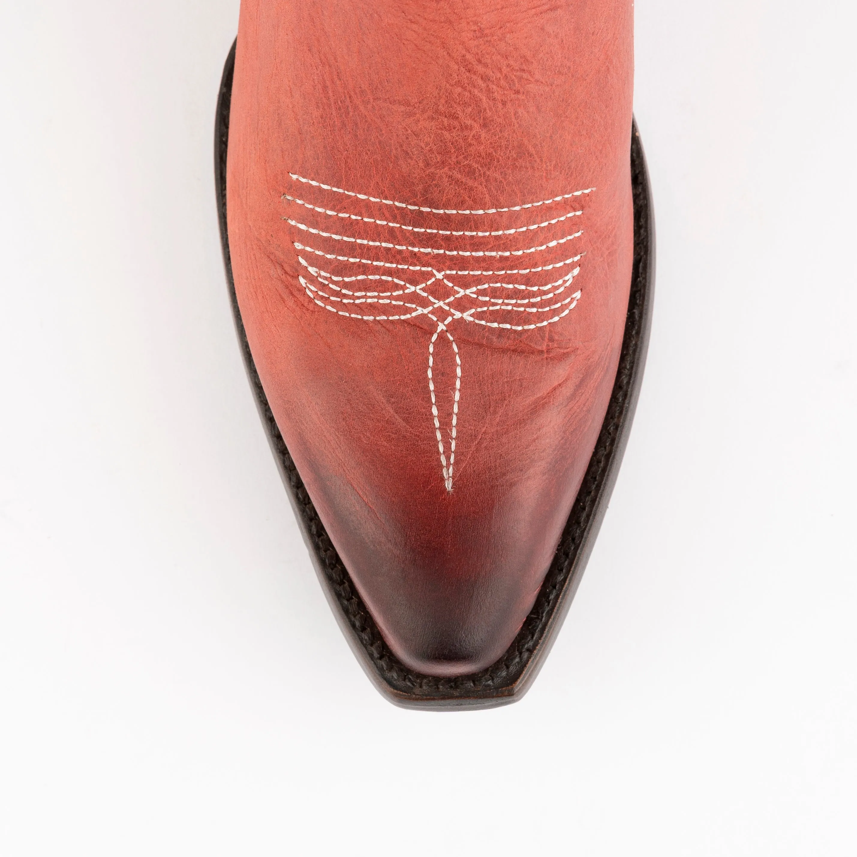 Women's Ferrini Molly Leather Booties Handcrafted Red
