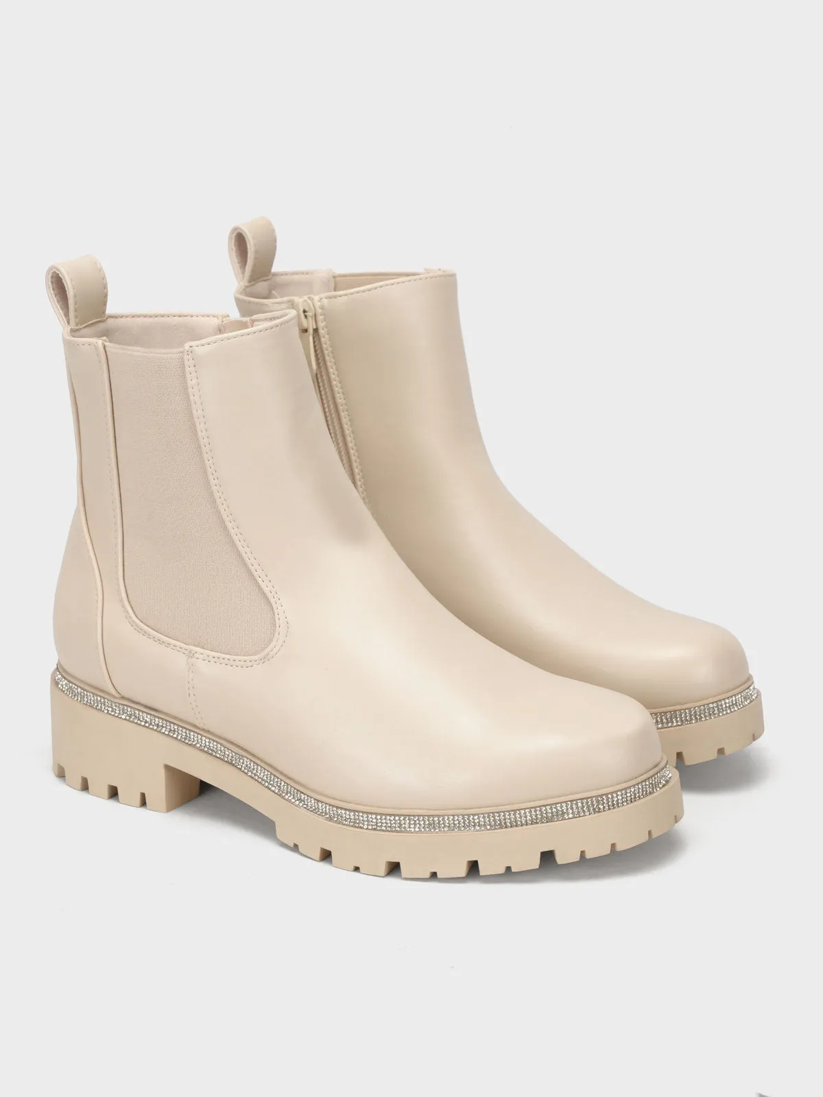 Womens "CAIRO" Pull Up Flat Casual Boots