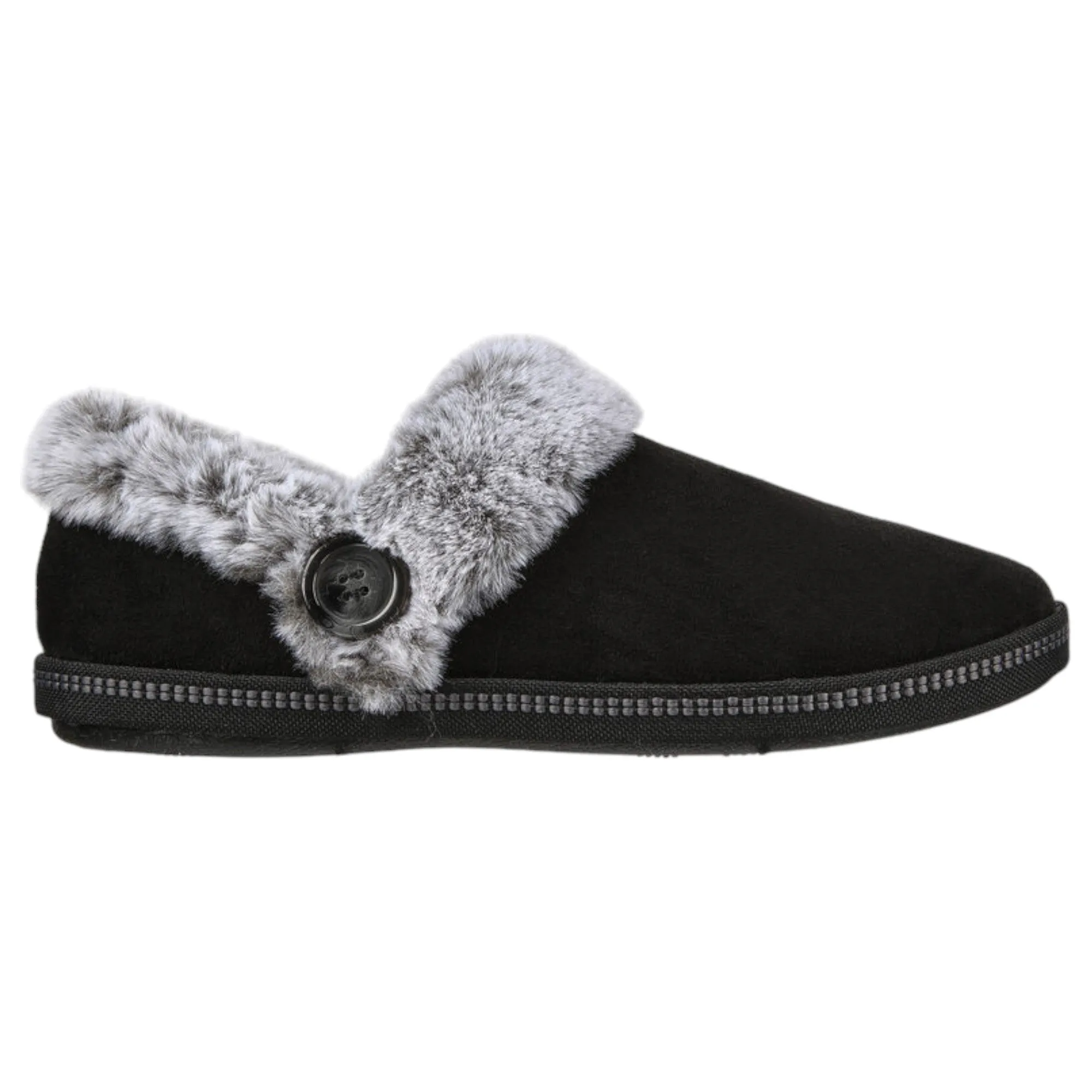 Womens Skechers Cozy Campfire - French Toast Black Comfy Slippers