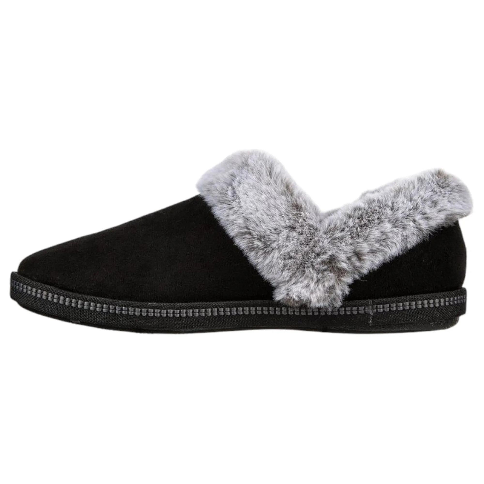 Womens Skechers Cozy Campfire - French Toast Black Comfy Slippers
