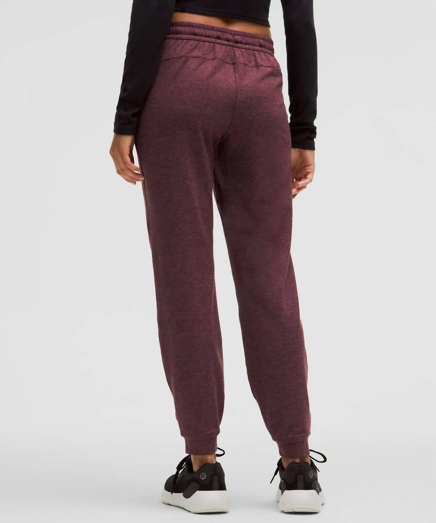 Women's Soft Jersey Jogger In Heathered Garnet/heathered Red Merlot