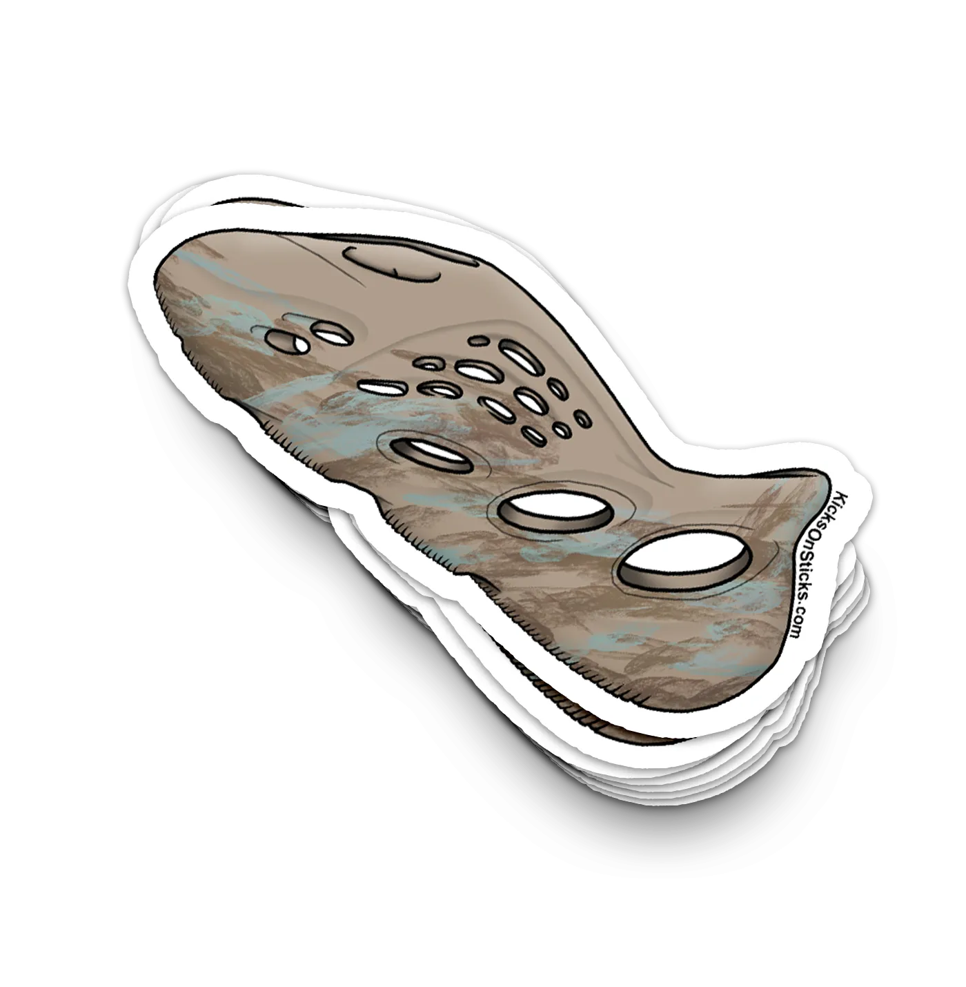Yeezy Foam RNNR "Sand Grey" Sneaker Sticker