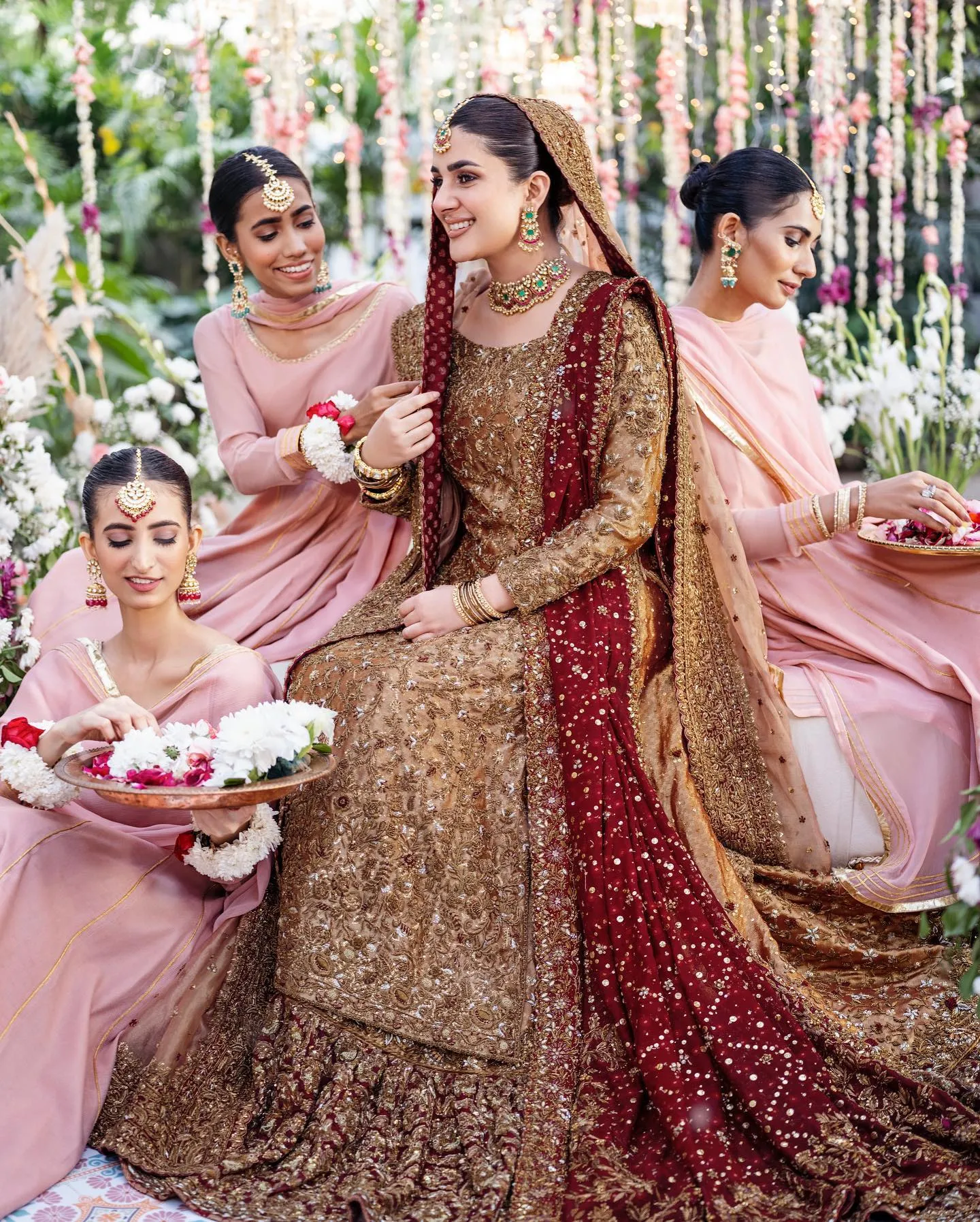 Zinc Red Kameez Lehenga for Pakistani Bridal Dresses