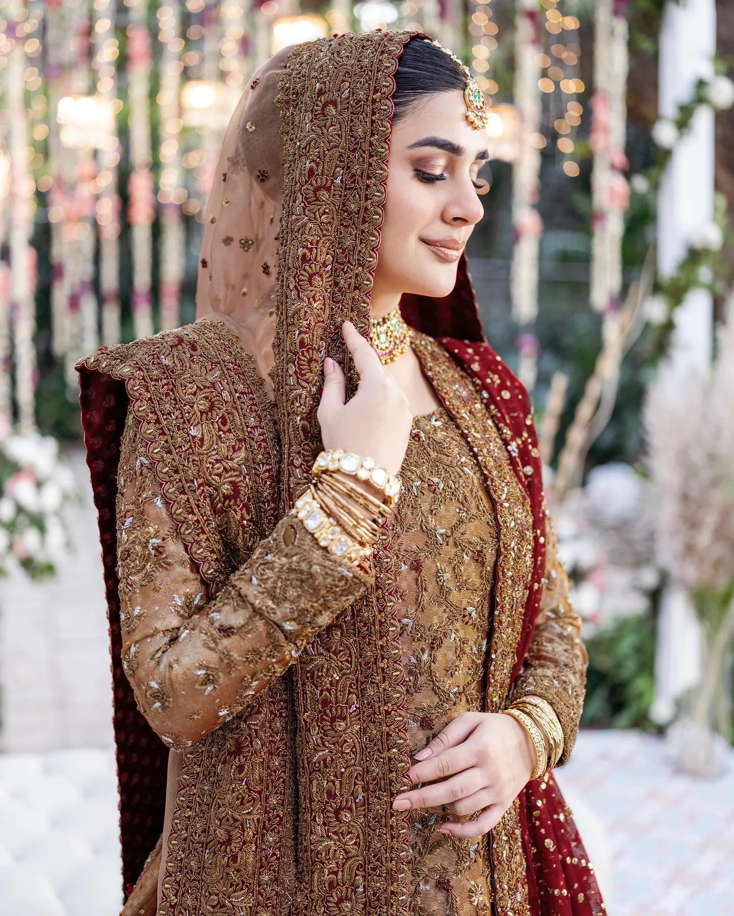 Zinc Red Kameez Lehenga for Pakistani Bridal Dresses